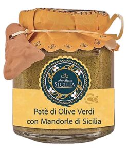Antica Sicilia, Patè di olive verdi e mandorle in olio EVO