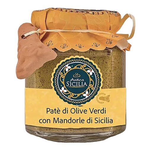 Antica Sicilia, Patè di olive verdi e mandorle in olio EVO